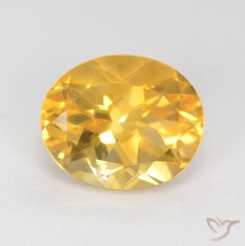 3.70ct Natural Medium Gold Citrine, Oval, VS