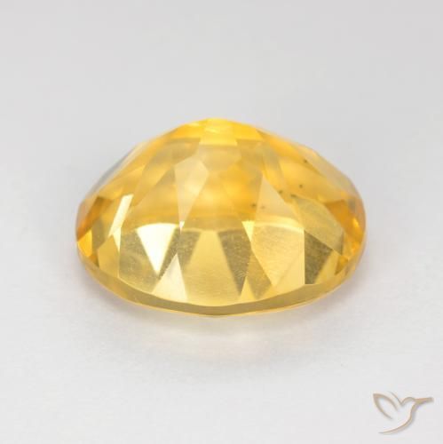 Citrine Gemstone in 11 x 9 mm (calibrated) Size for Sale, Citrine Stone in Medium Gold Color