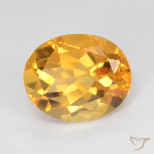 3.97ct Natural Dark Golden Citrine, Oval, VS