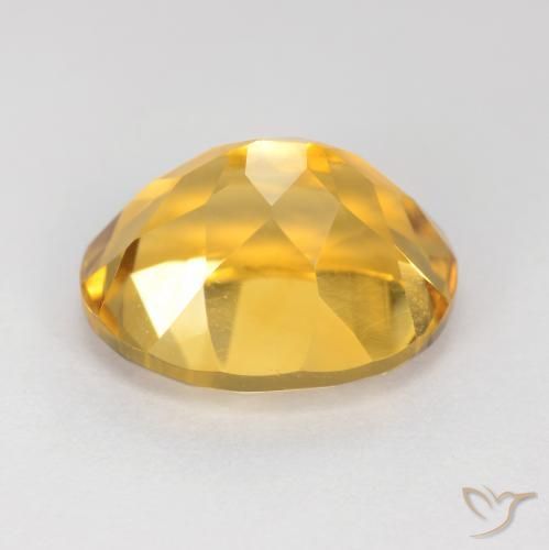Citrine Gemstone in 11 x 9 mm (calibrated) Size for Sale, Citrine Stone in Dark Golden Color