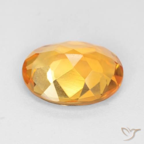 Citrine Gemstone in 11 x 9 mm (calibrated) Size for Sale, Citrine Stone in Orange-Gold Color