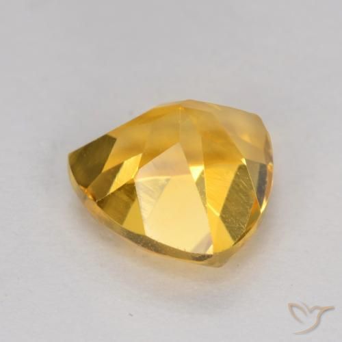 Citrine Gemstone in 7 x 7 mm (calibrated) Size for Sale, Citrine Stone in Medium Gold Color