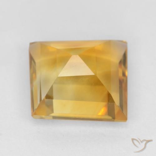 Citrine Gemstone in 8 x 8 mm (calibrated) Size for Sale, Citrine Stone in Dark Golden Color