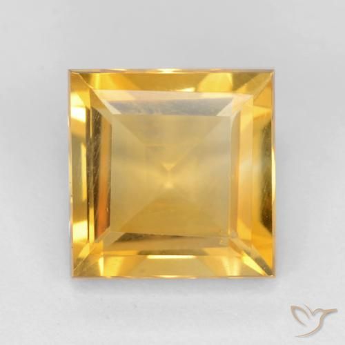 2.63ct Natural Bright Gold Citrine, Square, VS