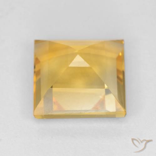 Citrine Gemstone in 8.5 x 8.4 mm Size for Sale, Citrine Stone in Bright Gold Color