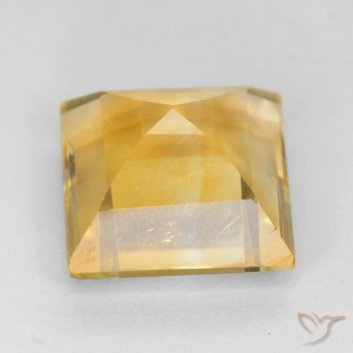 Citrine Gemstone in 9 x 9 mm (calibrated) Size for Sale, Citrine Stone in Bright Gold Color