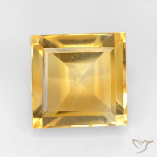 3.75ct Natural Golden Orange Citrine, Square, VS