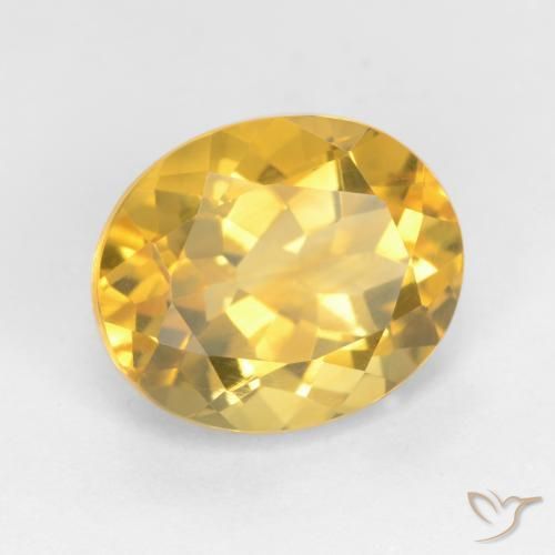3.71 ct Golden Citrine Stone, Natural Citrine in Oval Facet Shape for Sale