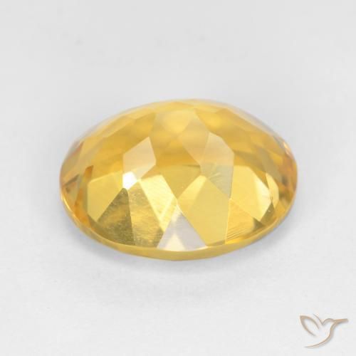 Citrine Gemstone in 11 x 9 mm (calibrated) Size for Sale, Citrine Stone in Medium Golden Color
