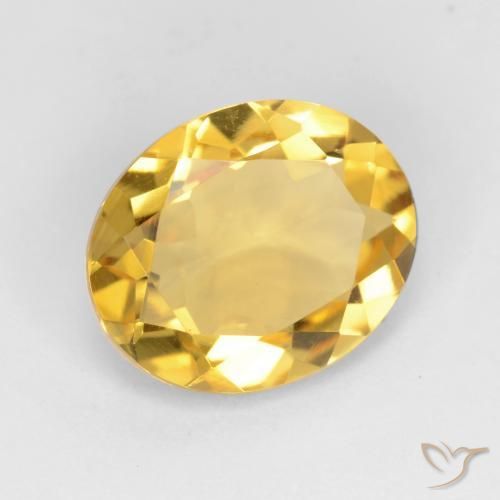 2.90 ct Golden Citrine Stone, Natural Citrine in Oval Facet Shape for Sale