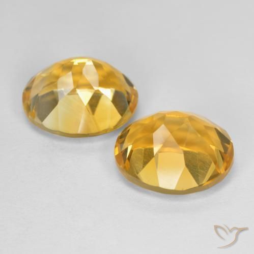 Citrine Gemstones in 11 x 9 mm (calibrated) Size for Sale, Citrine Stones in Deep Gold Color