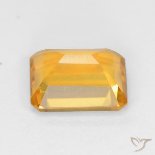 Citrine Gemstone in 8 x 6 mm (calibrated) Size for Sale, Citrine Stone in Medium Gold Color