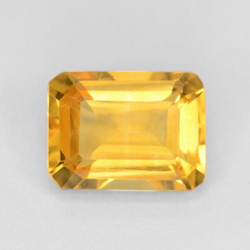Medium Gold Цитрин Камень - 1.6ct Фасетный Октагон (ID: 550363)