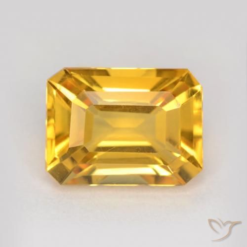 Medium Golden Citrino Gem - 1.6ct Sfaccettatura ottagonale (ID: 550364)