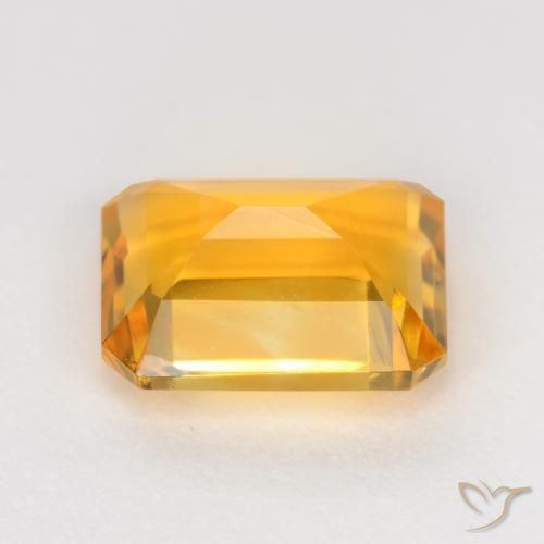 Citrine Gemstone in 8.2 x 6.3 mm Size for Sale, Citrine Stone in Medium Golden Color