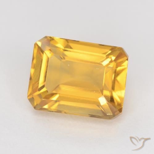 1.83 ct Golden Citrine Stone, Natural Citrine in Octagon Facet Shape for Sale