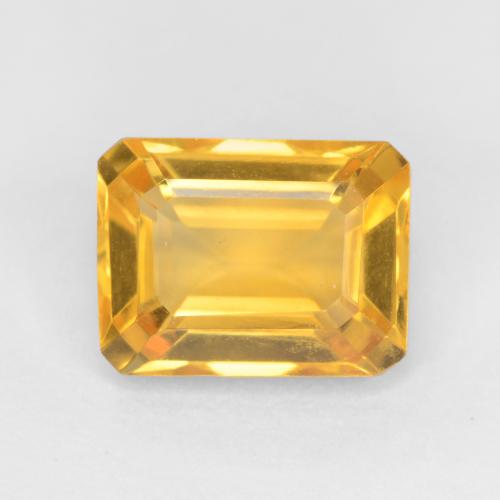 Bright Gold Citrin Edelstein - 1.6ct Oktagon facettiert (ID: 550370)
