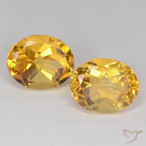 Medium Golden Citrine Gem - 4ct Oval Facet (ID: 550595)