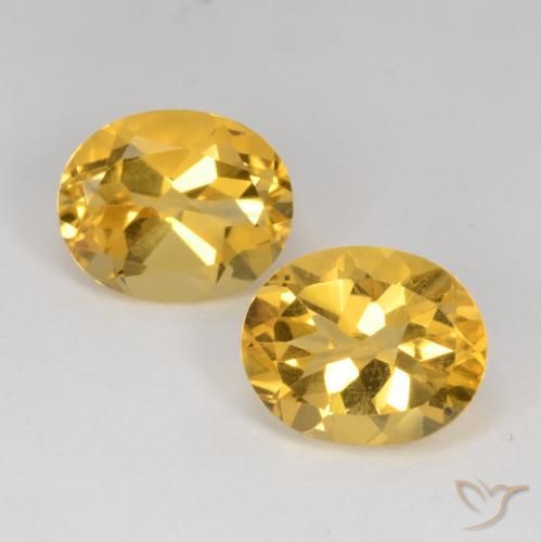 7.30ctw Natural Golden Orange Citrine, Oval, VS