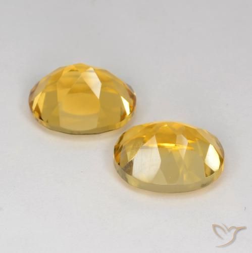 Citrine Gemstones in 11 x 9 mm (calibrated) Size for Sale, Citrine Stones in Golden Orange Color
