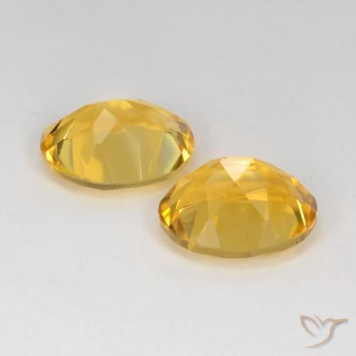 Citrine Gemstones in 11 x 9 mm (calibrated) Size for Sale, Citrine Stones in Golden Color