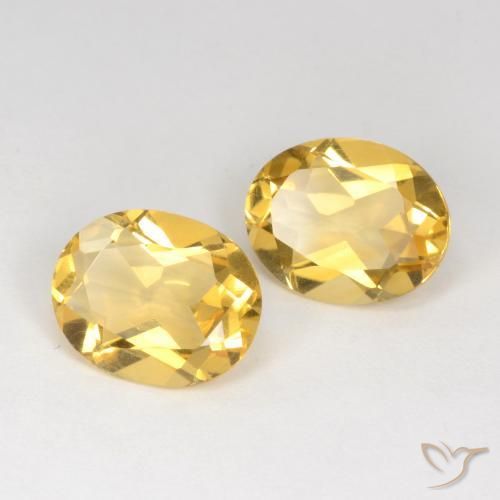 5.19 ctw Golden Citrine Stones, Natural Citrine in Oval Facet Shape for Sale
