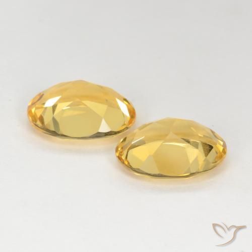 Citrine Gemstones in 11 x 9 mm (calibrated) Size for Sale, Citrine Stones in Medium Golden Color