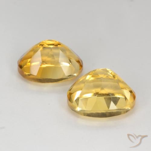 Citrine Gemstones in 11 x 9 mm (calibrated) Size for Sale, Citrine Stones in Medium Golden Color
