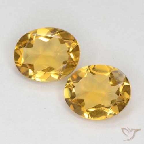 5.7 ct Yellow Citrine, 11 x 9 mm Oval Cut From Brazil, Photo A