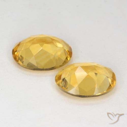 Citrine Gemstones in 11 x 9 mm (calibrated) Size for Sale, Citrine Stones in Medium Golden Color