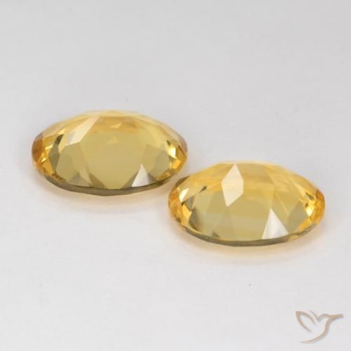 Citrine Gemstones in 11 x 9 mm (calibrated) Size for Sale, Citrine Stones in Golden Orange Color