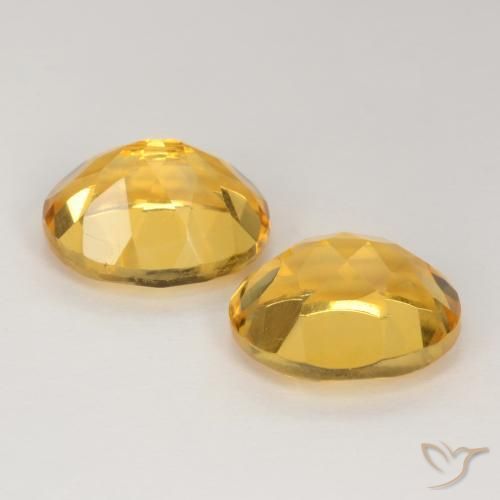 Citrine Gemstones in 11 x 9 mm (calibrated) Size for Sale, Citrine Stones in Golden Orange Color