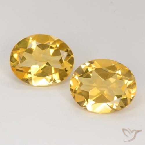 5.71 ct Yellow Citrine, 10.9 x 8.9 mm Oval Cut From Brazil, Photo A