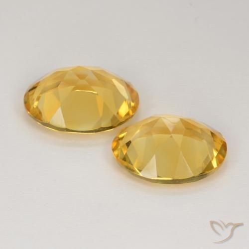 Citrine Gemstones in 11 x 9 mm (calibrated) Size for Sale, Citrine Stones in Medium Golden Color