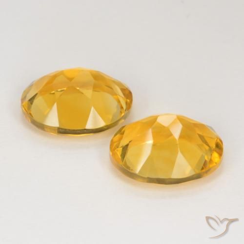 Citrine Gemstones in 11 x 9 mm (calibrated) Size for Sale, Citrine Stones in Dark Golden Color