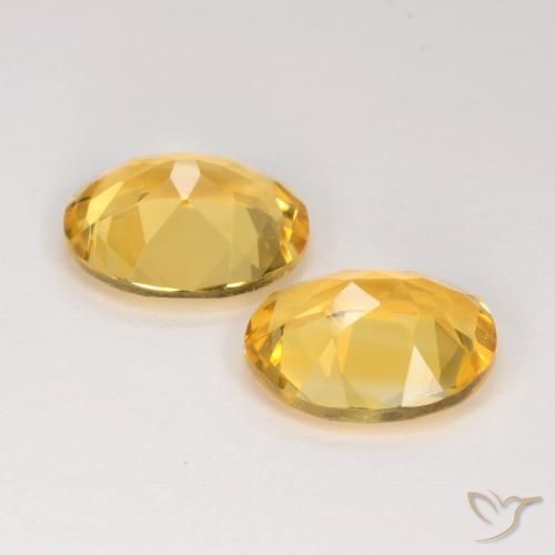 Citrine Gemstones in 11 x 9 mm (calibrated) Size for Sale, Citrine Stones in Golden Orange Color