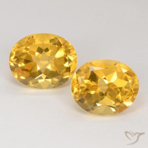 7.84 ct Yellow Citrine, 10.9 x 9 mm Oval Cut From Brazil, Photo A