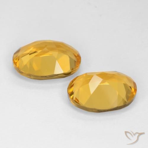 Citrine Gemstones in 11 x 9 mm (calibrated) Size for Sale, Citrine Stones in Golden Color