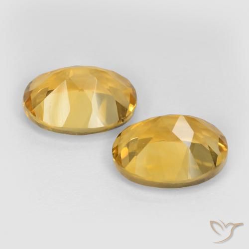 Citrine Gemstones in 11 x 9 mm (calibrated) Size for Sale, Citrine Stones in Medium Golden Color