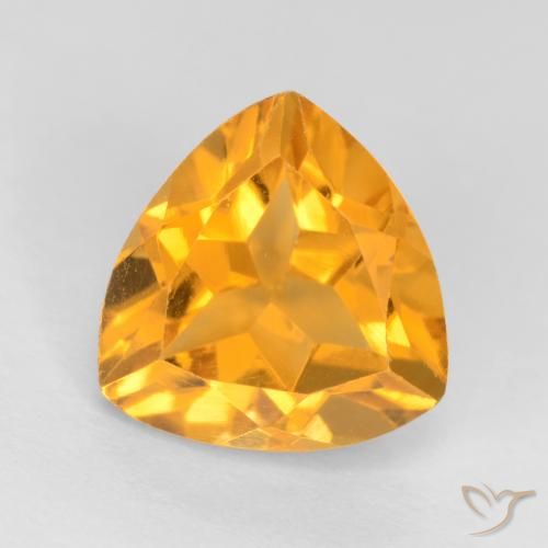 1.26ct Natural Orange-Gold Citrine, Trillion, VS