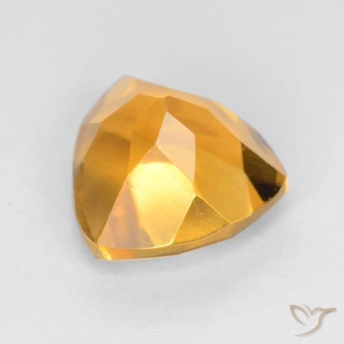 Citrine Gemstone in 7 x 7 mm (calibrated) Size for Sale, Citrine Stone in Orange-Gold Color