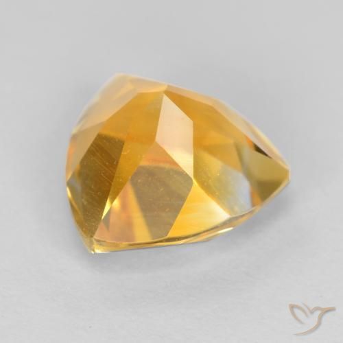 Citrine Gemstone in 7 x 7 mm (calibrated) Size for Sale, Citrine Stone in Medium Golden Color