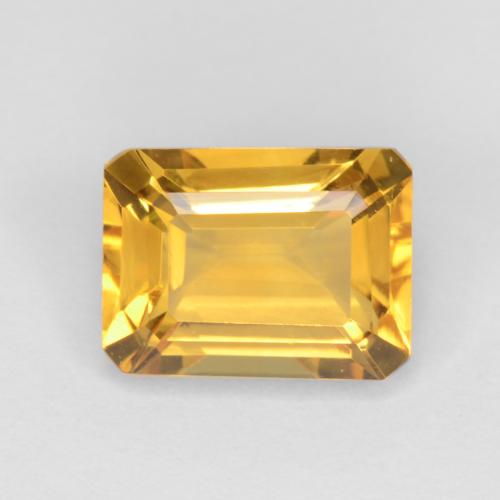 Bright Gold Citrino Gem - 1.6ct Sfaccettatura ottagonale (ID: 550830)