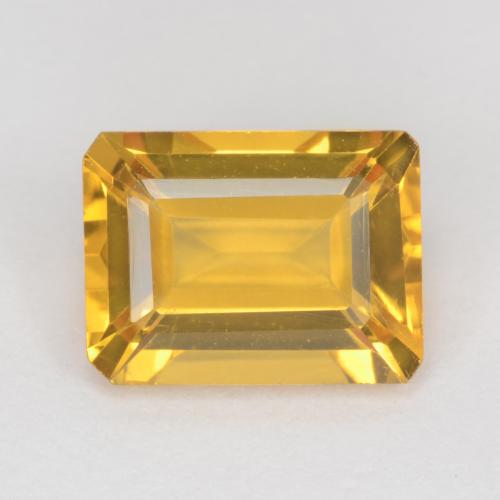 濃いゴールド シトリン 宝石 - 1.5ct 八角形ファセット (ID: 550831)