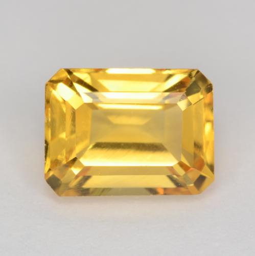 Medium Gold Цитрин Камень - 1.7ct Фасетный Октагон (ID: 550832)