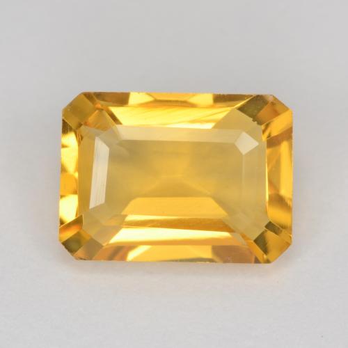 gold-orange Citrin Edelstein - 1.3ct Oktagon facettiert (ID: 550833)