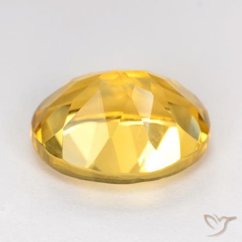 Citrine Gemstone in 11 x 9 mm (calibrated) Size for Sale, Citrine Stone in Medium Golden Color