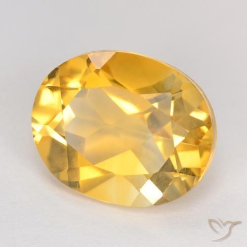 3.49 ct Golden Citrine Stone, Natural Citrine in Oval Facet Shape for Sale