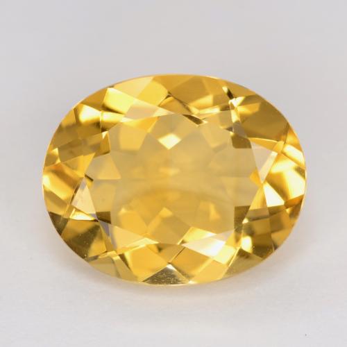 Dorado Citrina Gema - 3ct Forma ovalada (ID: 551058)