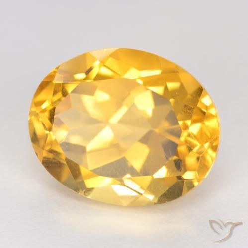 3.93 ct Golden Citrine Stone, Natural Citrine in Oval Facet Shape for Sale